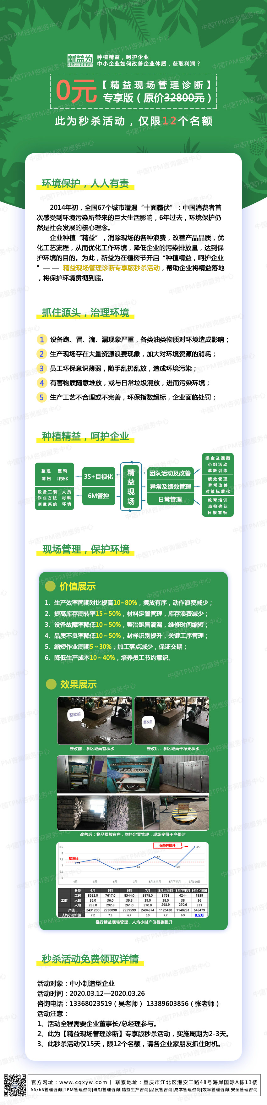 種植精益，呵護企業(yè)——精益現(xiàn)場管理診斷專享版秒殺活動